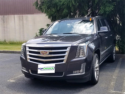 Black SUV Cadillac after Top Choice AutoGlass repair